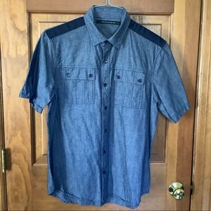 Sean John Nice Gray Cuban Style Guayabera